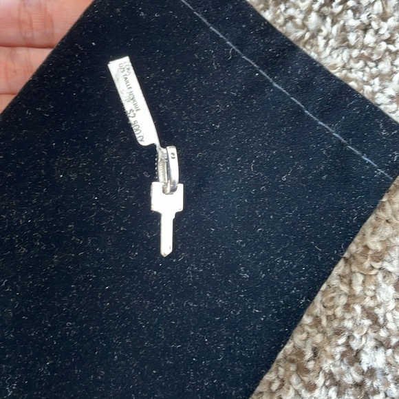 EERA Key White Gold Diamond Single Earring - Picture 8 of 17